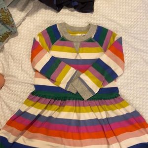 Mini Boden Rainbow dress Size 4-5